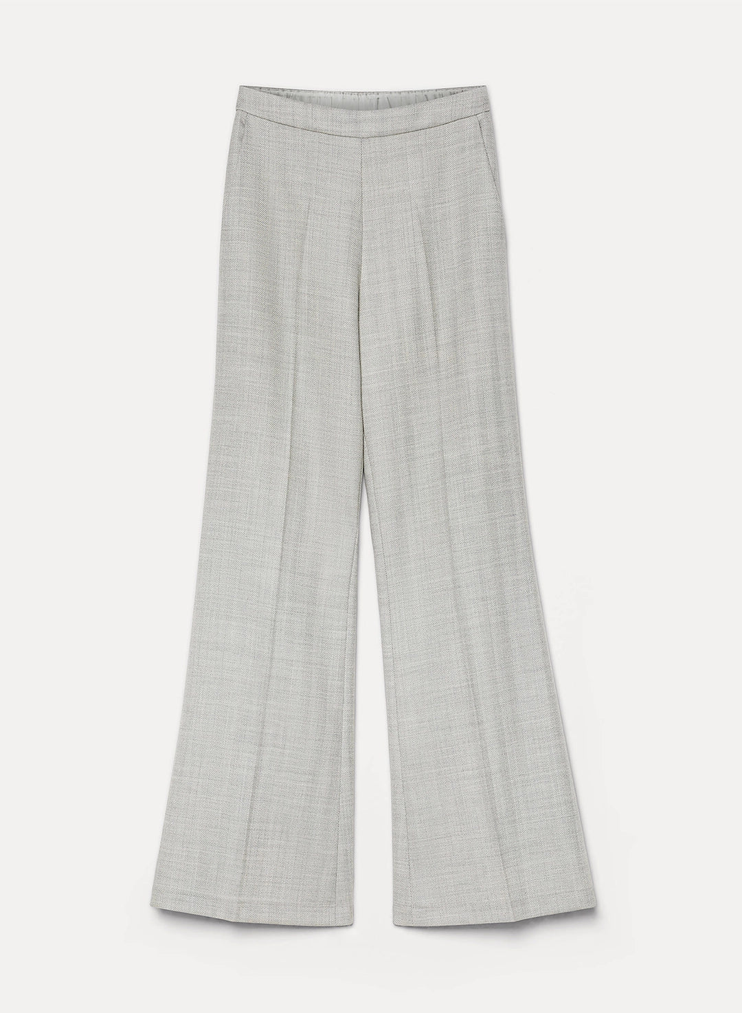 forte forte palazzo trousers in pure wool pearl
