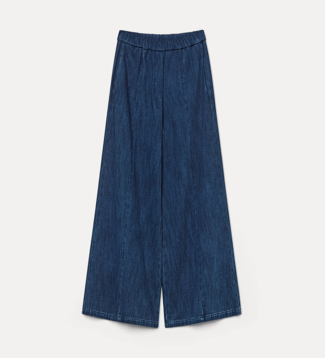forte forte denim elasticated palazzo pants indaco