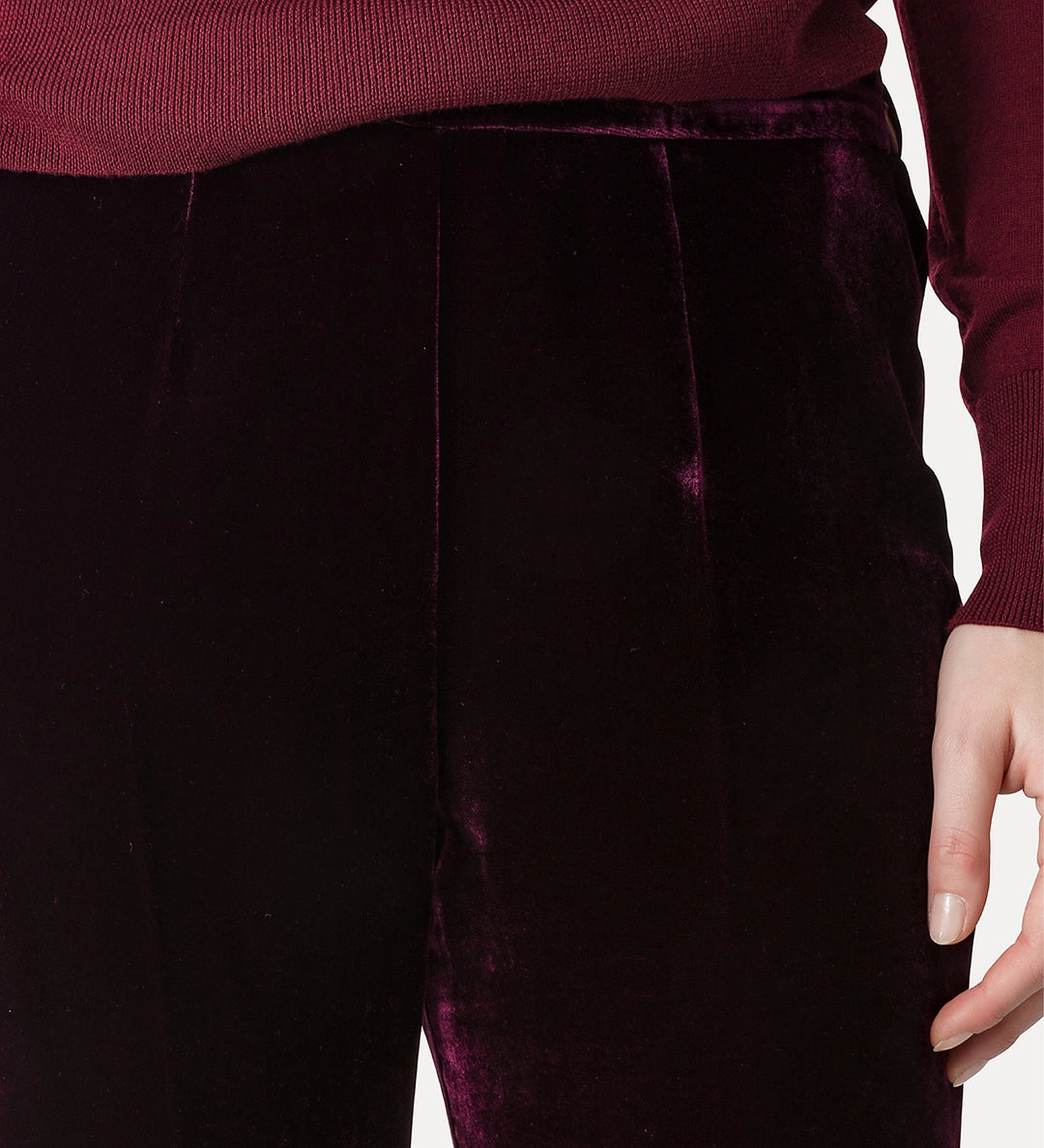 forte forte velvet pants bordeaux