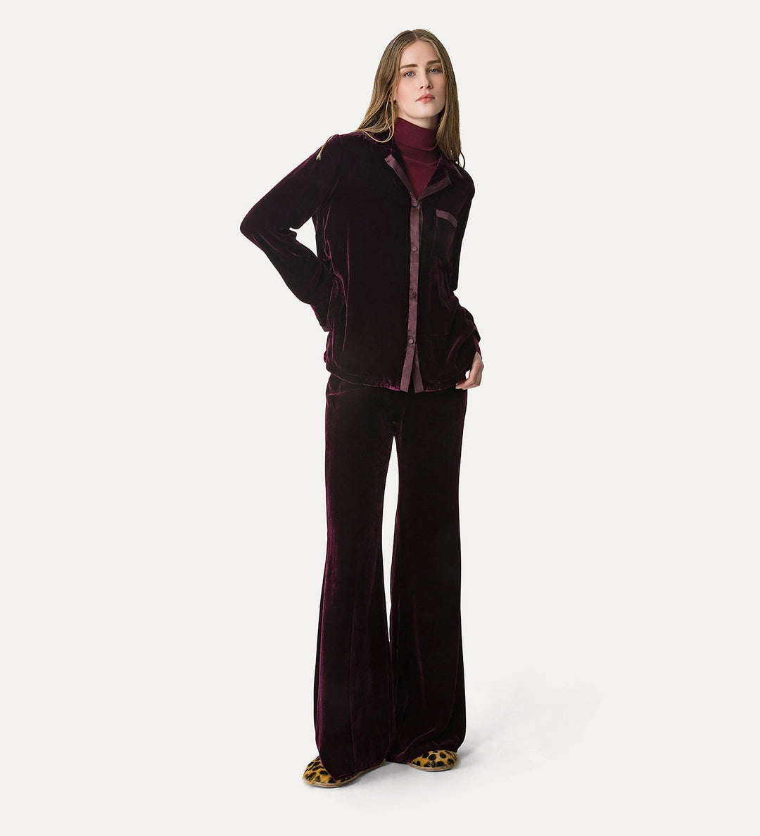 forte forte velvet pants bordeaux
