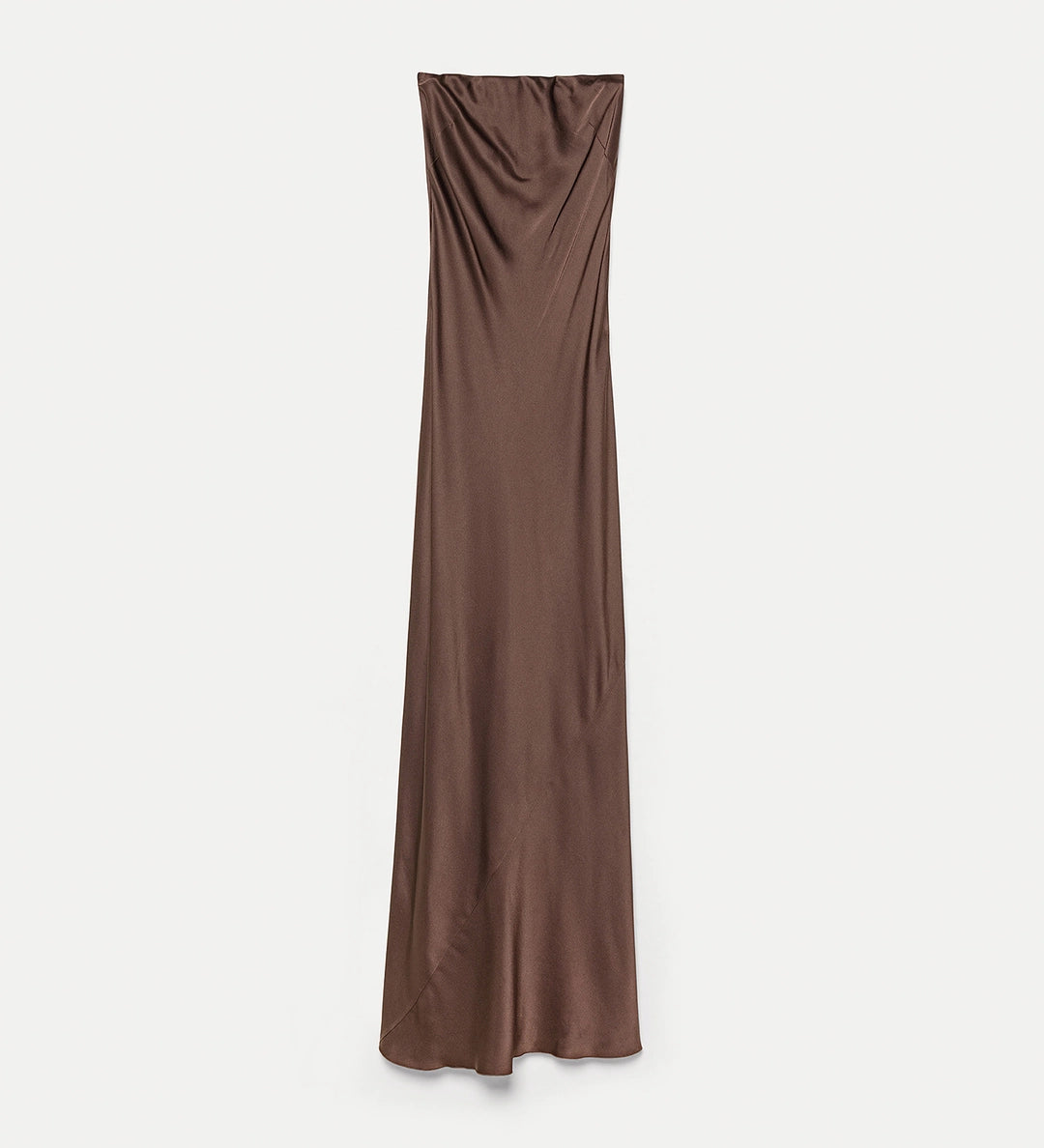 forte_forte elegant dress in envers satin chocolat