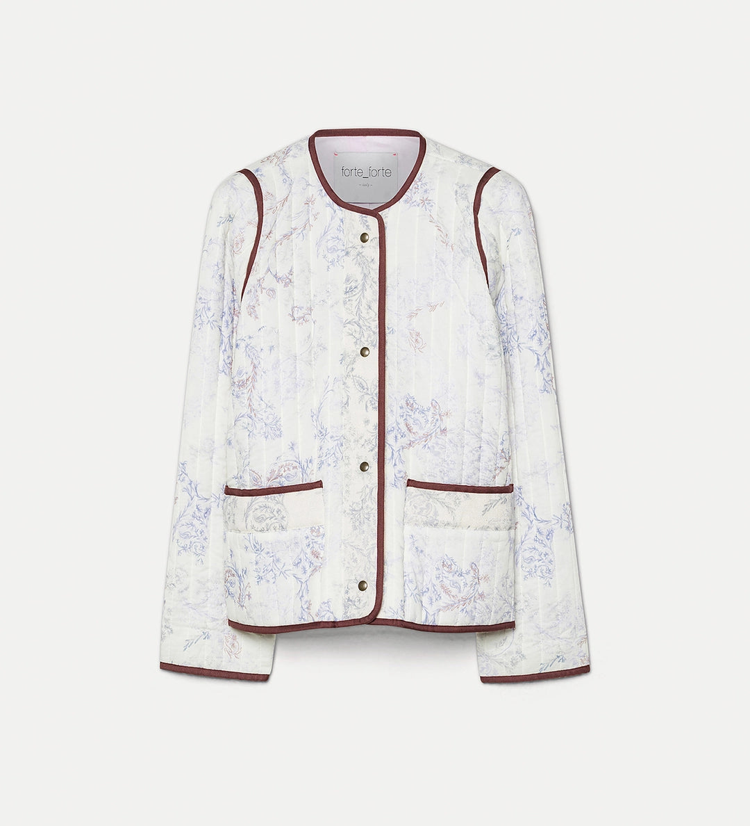 forte_forte quilted blouson “nontiscordardime” glicine