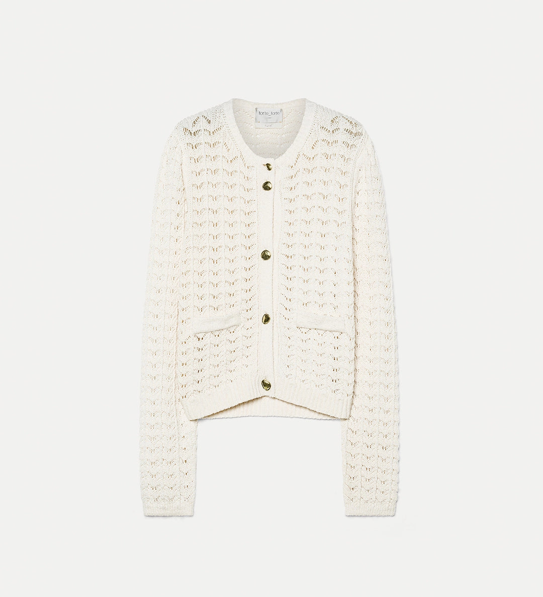 forte_forte elegant cotton cardigan yougurt