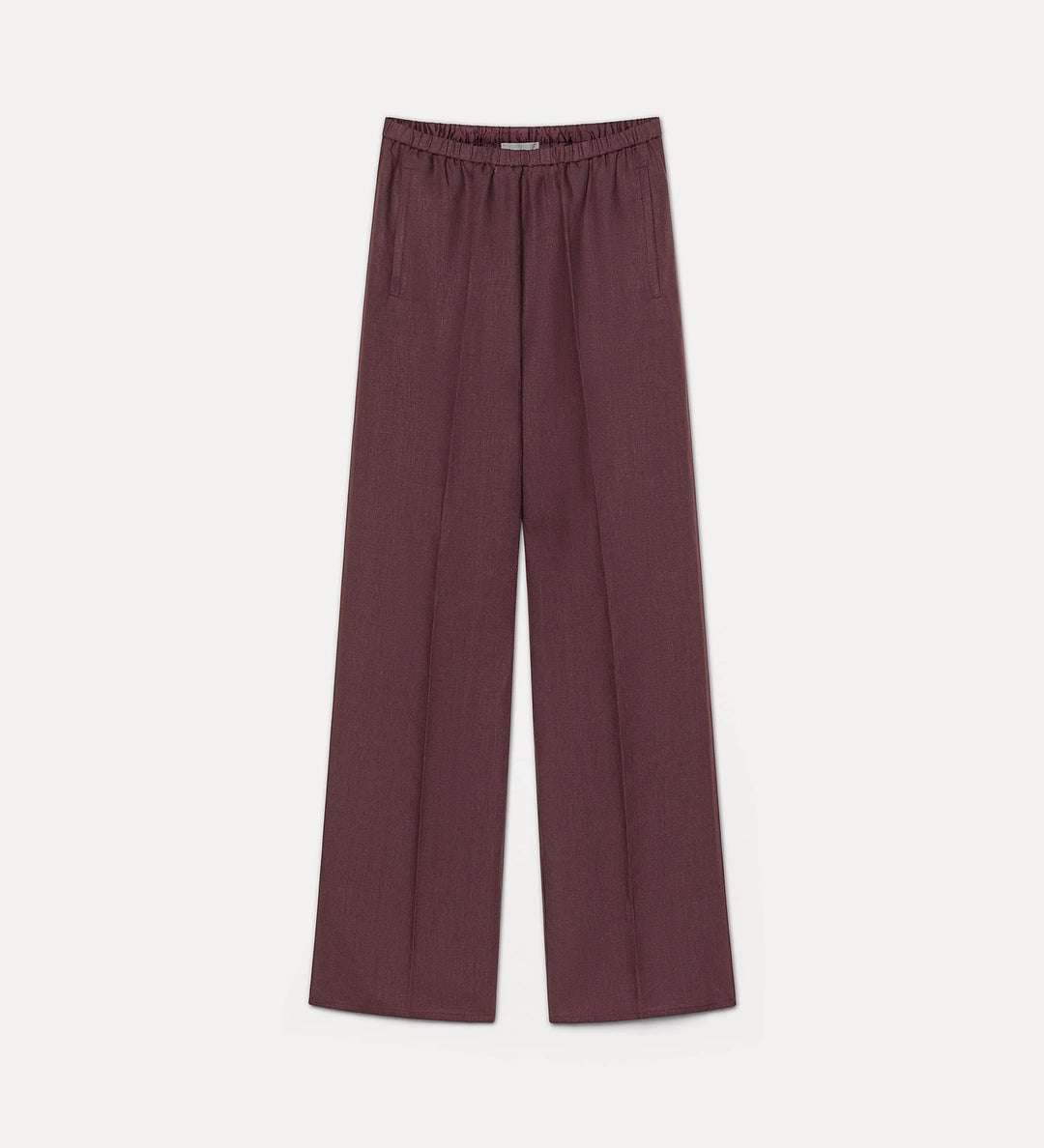 forte forte linen trousers with elasticated waistband fondant