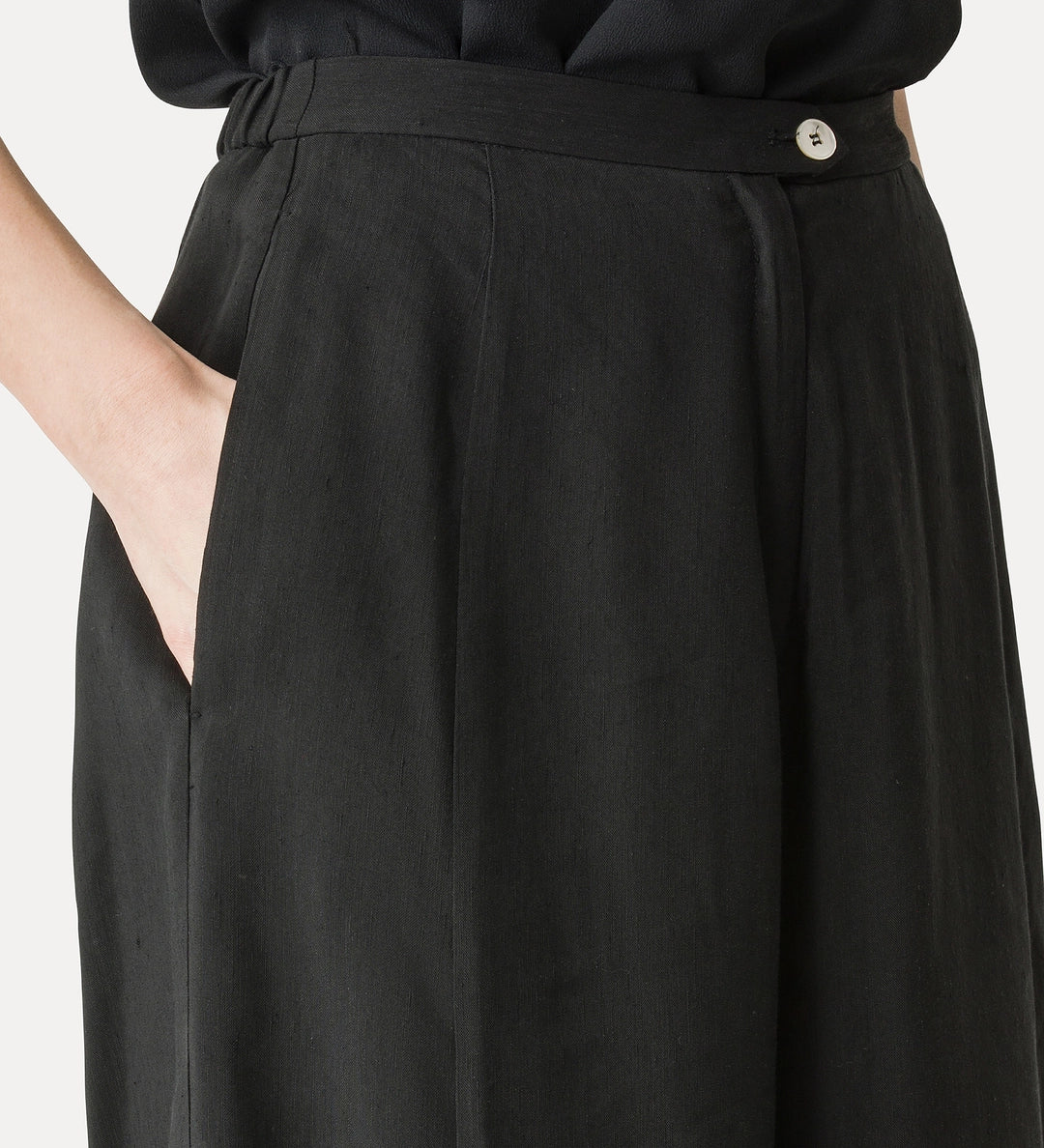 forte forte linen and viscose flared trousers