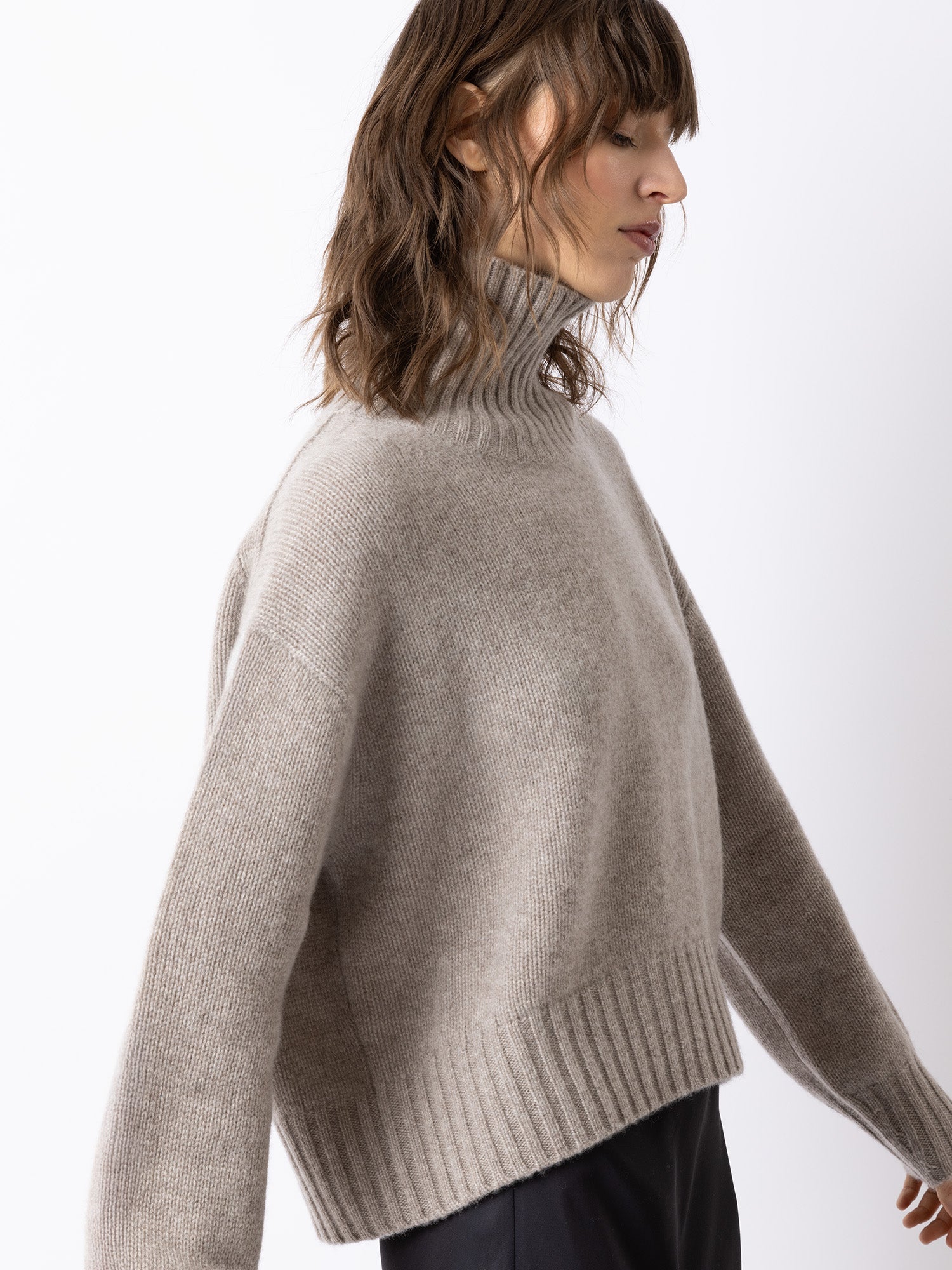FTC Cashmere Highneck Pullover Hazelwood - Den Lille Ida - FTC