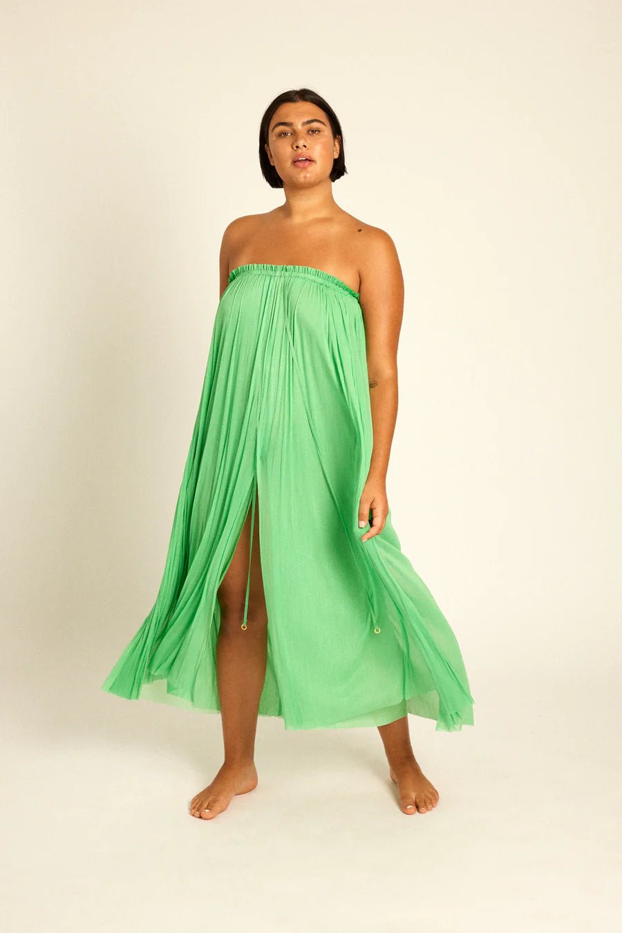 Hanne Bloch Mint Silk Tulle Long Skirt Green - Den Lille Ida - HANNE BLOCH