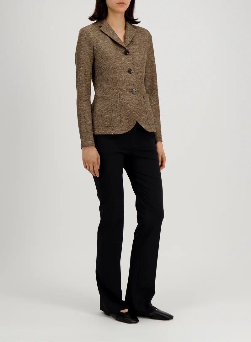 Harris Wharf s.b.Fitted Blazer Linen Honeycomb Brown - Den Lille Ida - Harris Wharf