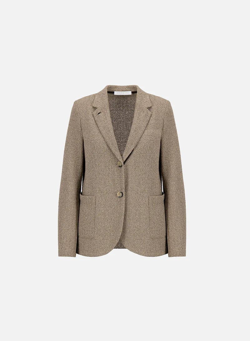 Harris Wharf Stand Up Collar Blazer Bicolour Frisé - Den Lille Ida - Harris Wharf