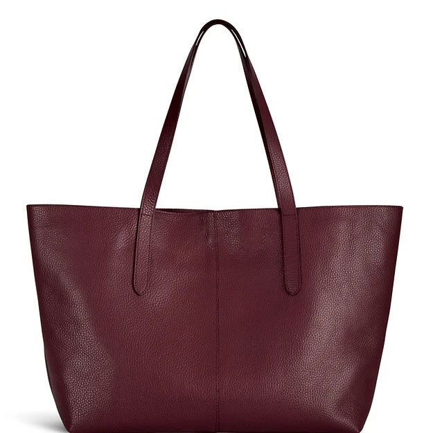 Infinito Karin Leather Tote/Shopper Bordeaux - Den Lille Ida - Infinito