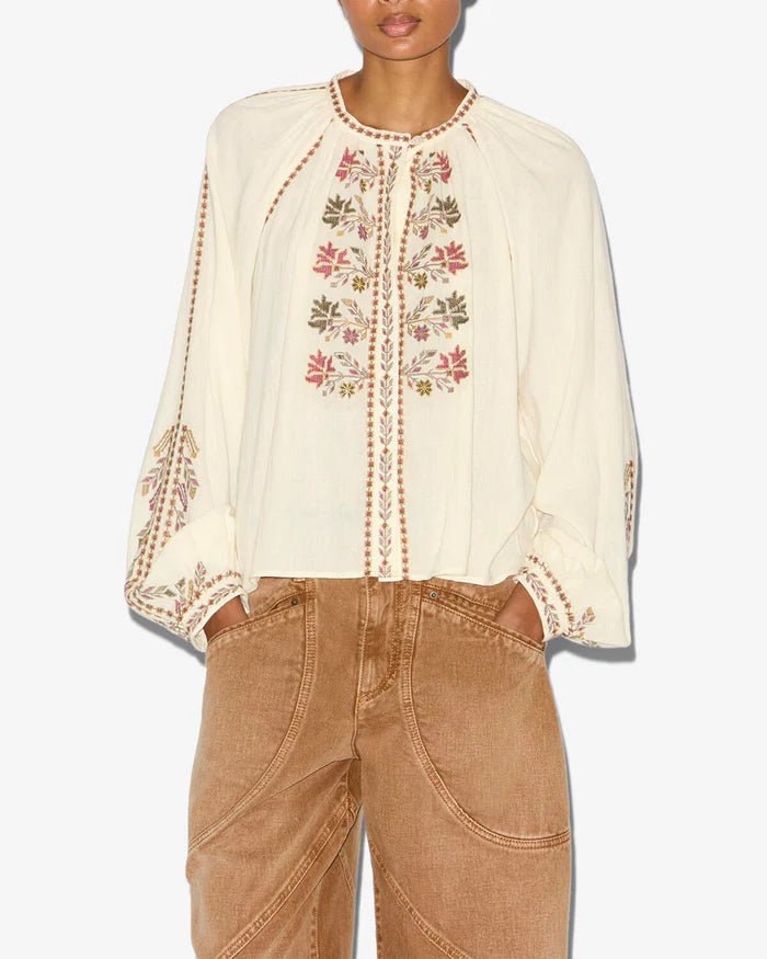 Isabel Marant Étoile LYNNE BLUSE Ecru - Den Lille Ida - Isabel Marant Étoile