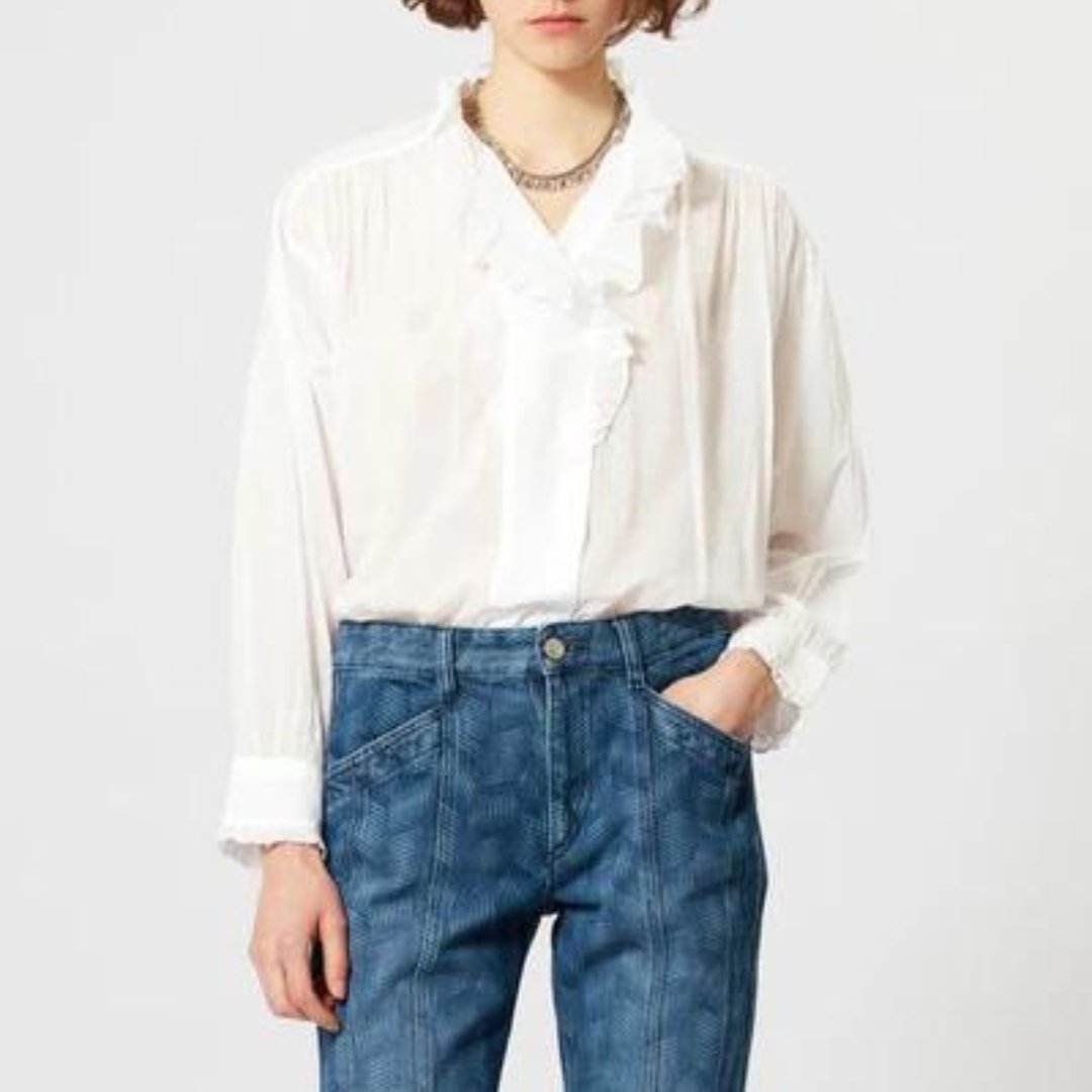 Isabel Marant Etoile Pamias Ruffle Blouse - Den Lille Ida - Isabel Marant Étoile