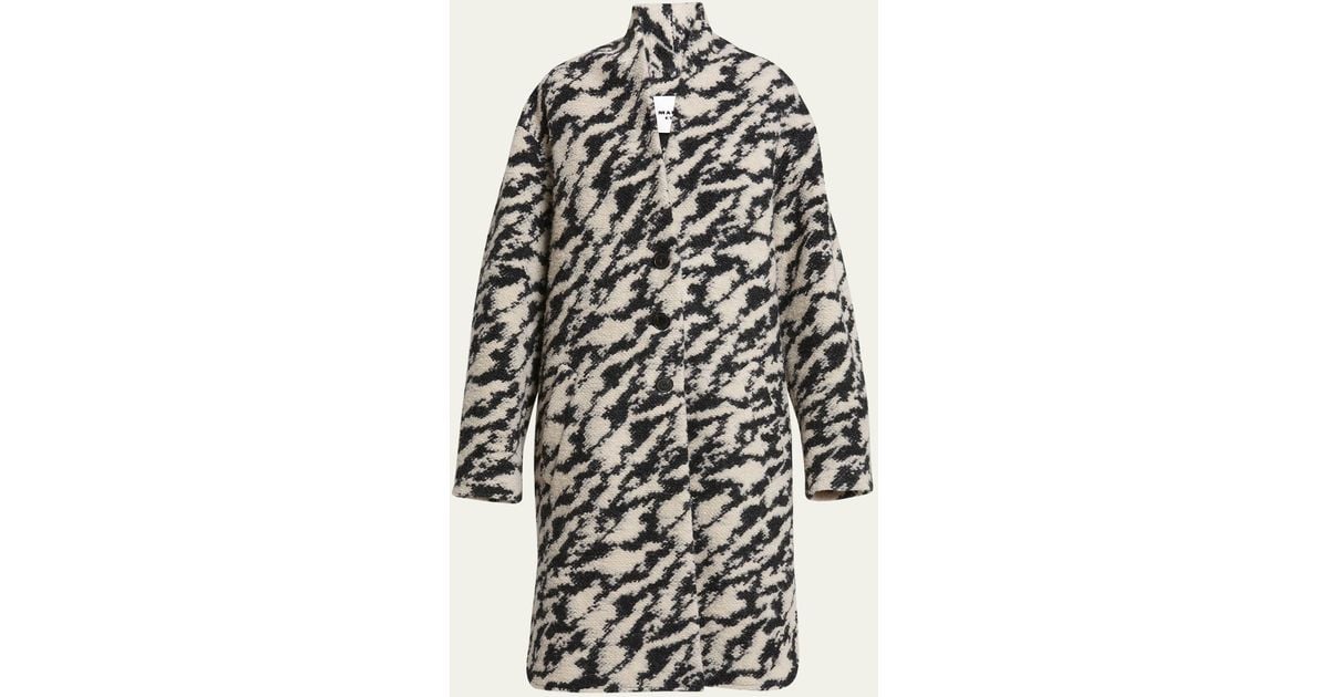 Isabel Marant Fontizi Coat Black - Beige - Den Lille Ida - Isabel Marant Étoile