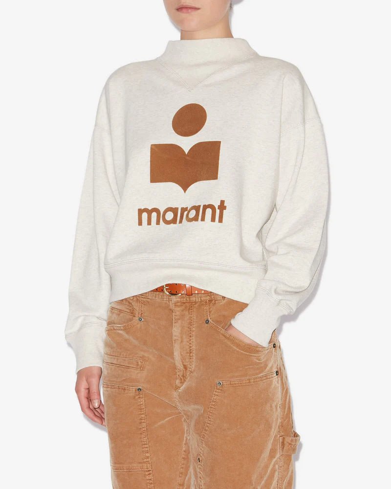 Isabel Marant Moby Sweatshirt Ecru/Camel - Den Lille Ida - Isabel Marant Étoile