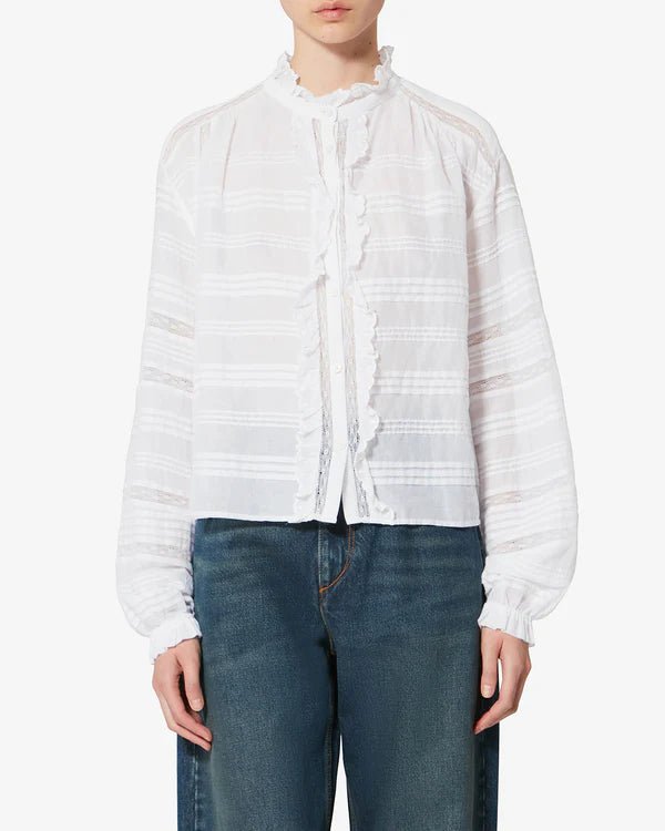 Isabel Marant Peline Top White - Den Lille Ida - Isabel Marant Étoile