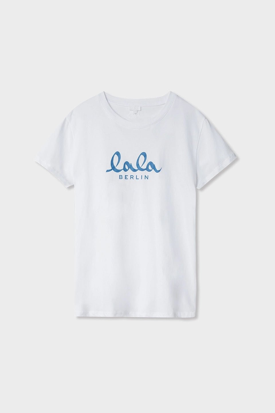 Lala Berlin T-Shirt Cara cotton lala white/blue - Den Lille Ida - Lala Berlin