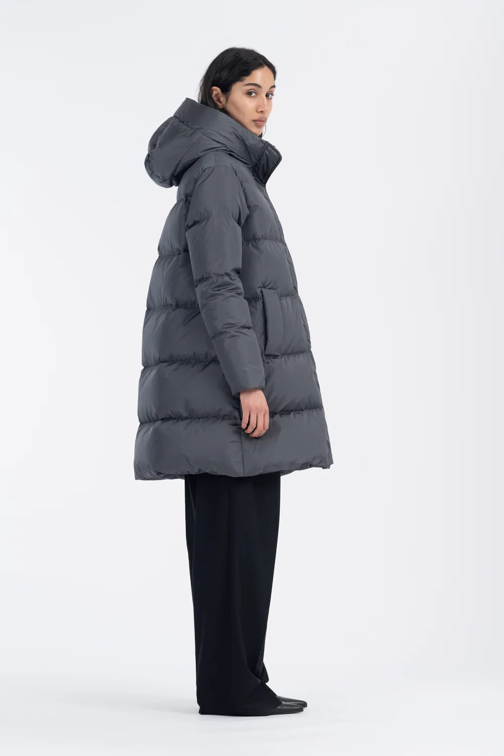 Lempelius Nev Down Coat Iron Grey - Den Lille Ida - Lempelius