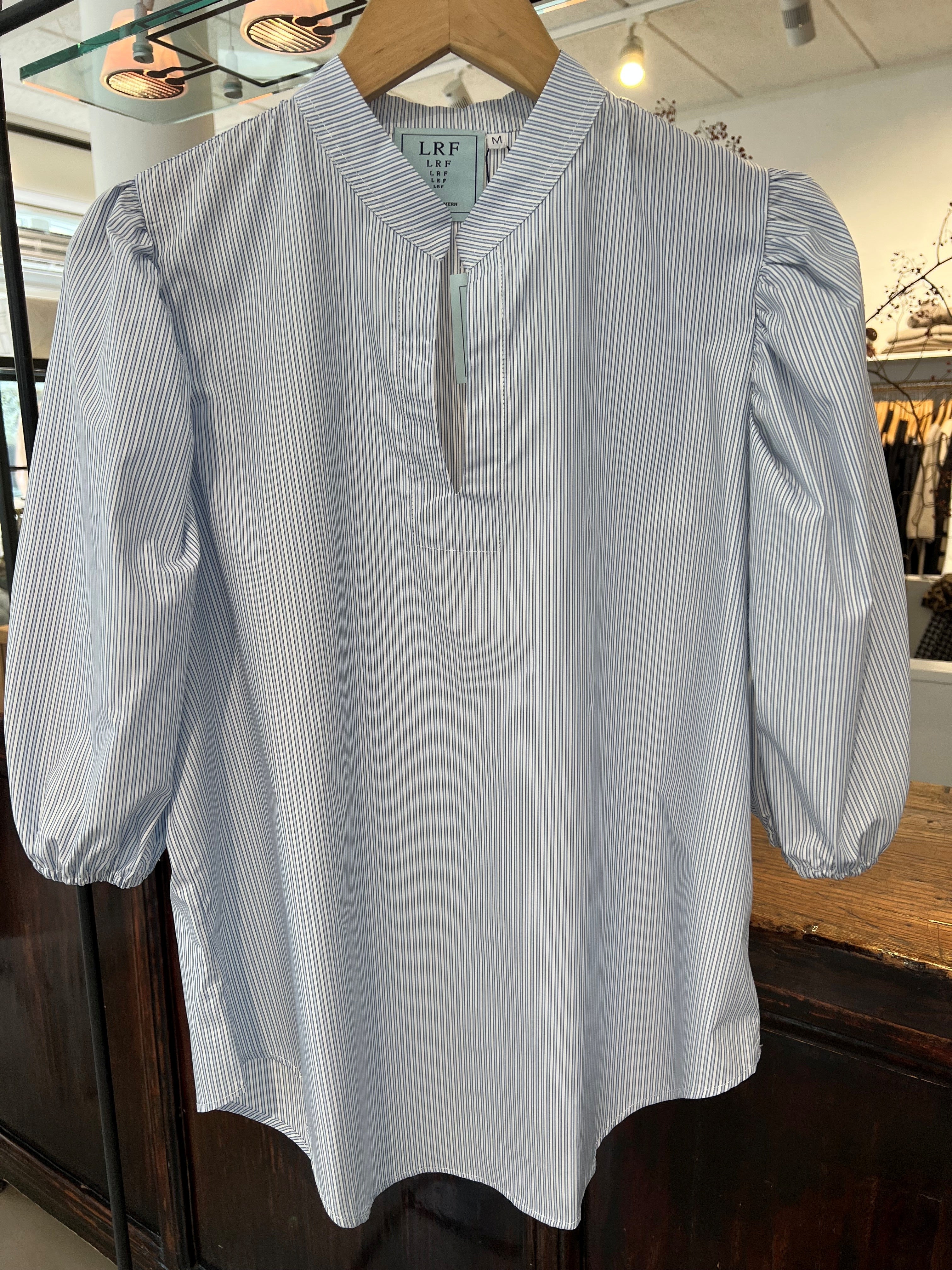Louise Rømern Freddie Sammy Jo Puff Sleeve Blue Stripe