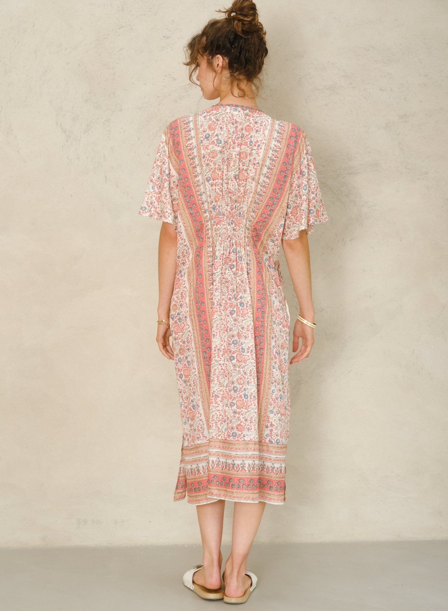 M.A.B.E. Cass Midi Dress Coral - Den Lille Ida - M.A.B.E