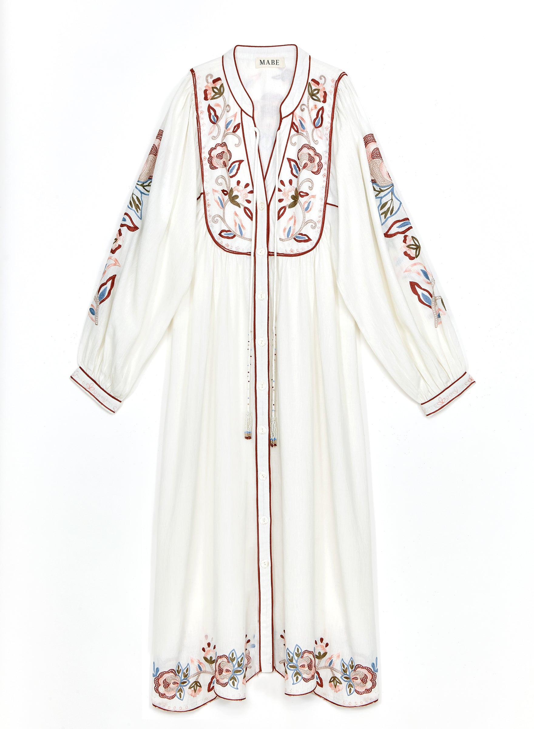 M.A.B.E. Lucia Emb Tunic Ivory/Rust - Den Lille Ida