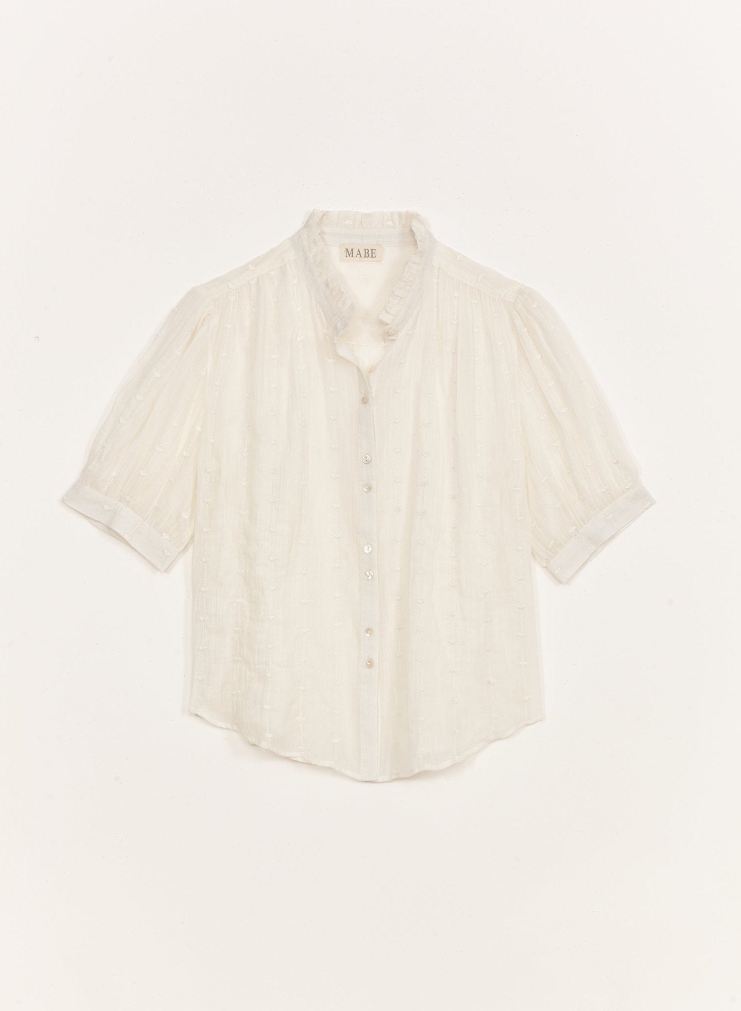 M.A.B.E Alli Emb Top Ecru - Den Lille Ida - Den Lille Ida