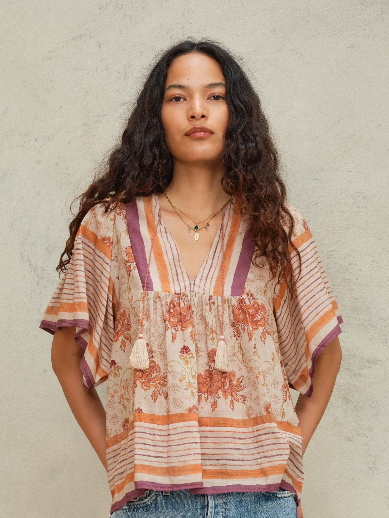 M.A.B.E Aubrie S/S Top Multi - Den Lille Ida - M.A.B.E