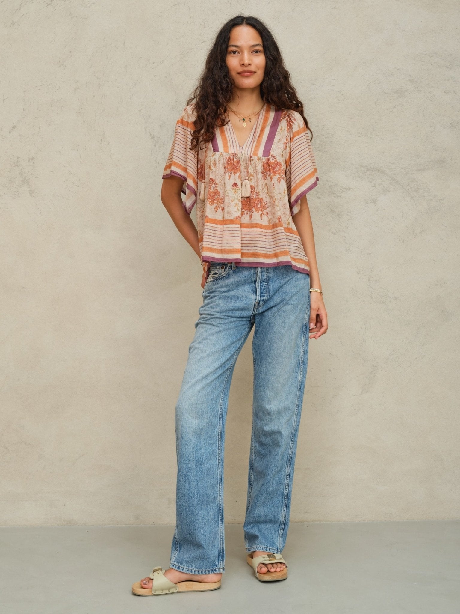 M.A.B.E Aubrie S/S Top Multi - Den Lille Ida - M.A.B.E