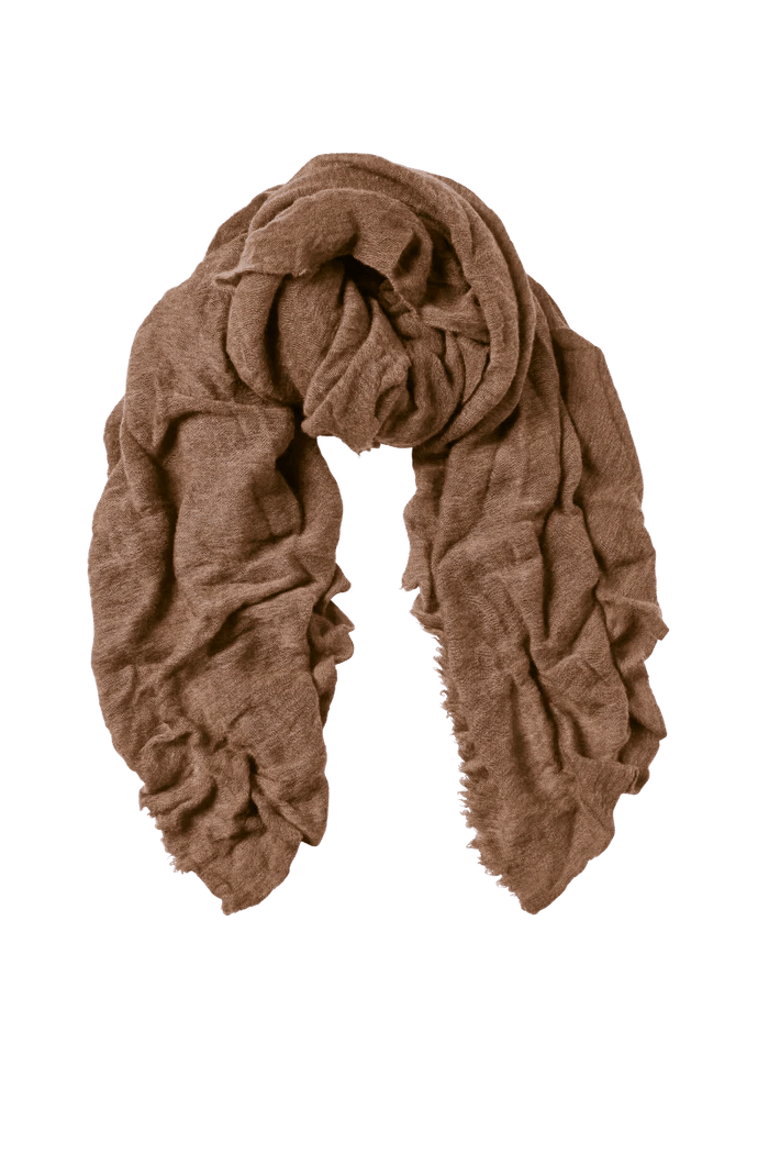 Natura Cashmere Roma Luxury Scarf Dark Camel - Den Lille Ida - Natura Cashmere