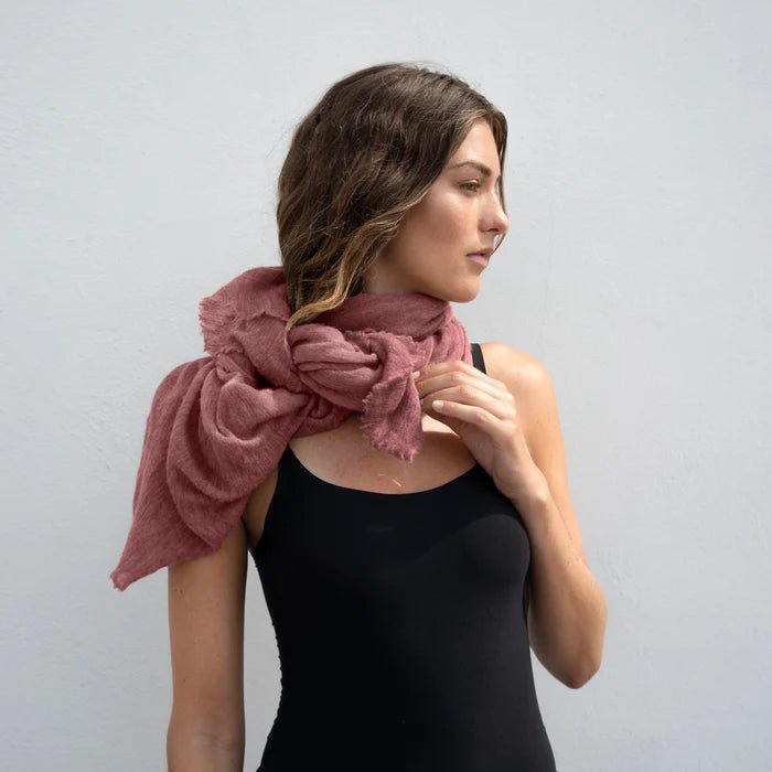 Natura Cashmere Roma Luxury Scarf Rose - Den Lille Ida - Natura Cashmere