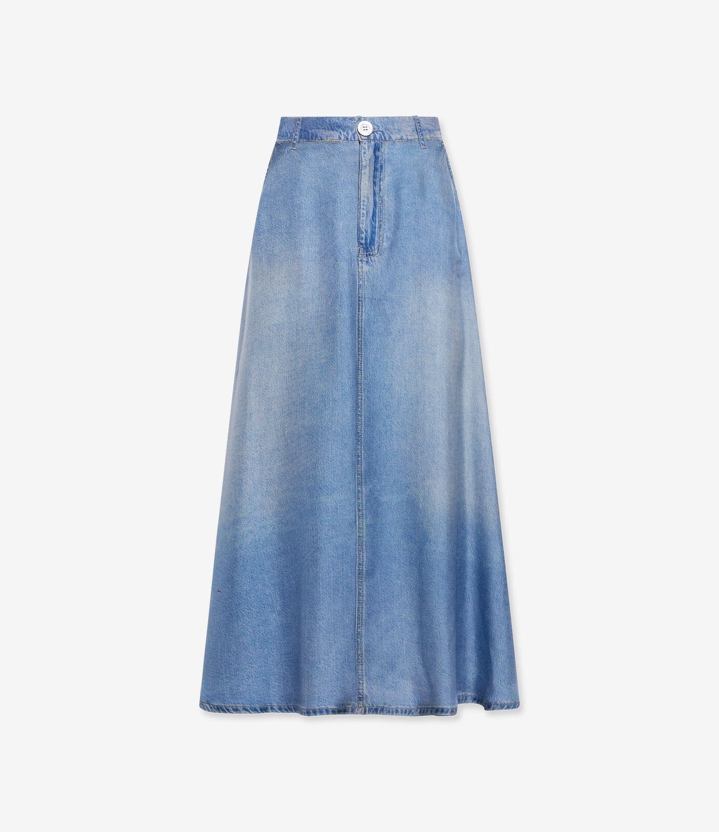 Pierre - Louis Mascia A - Line Skirt Silk Faux Denim - Den Lille Ida - Pierre - Louis Mascia