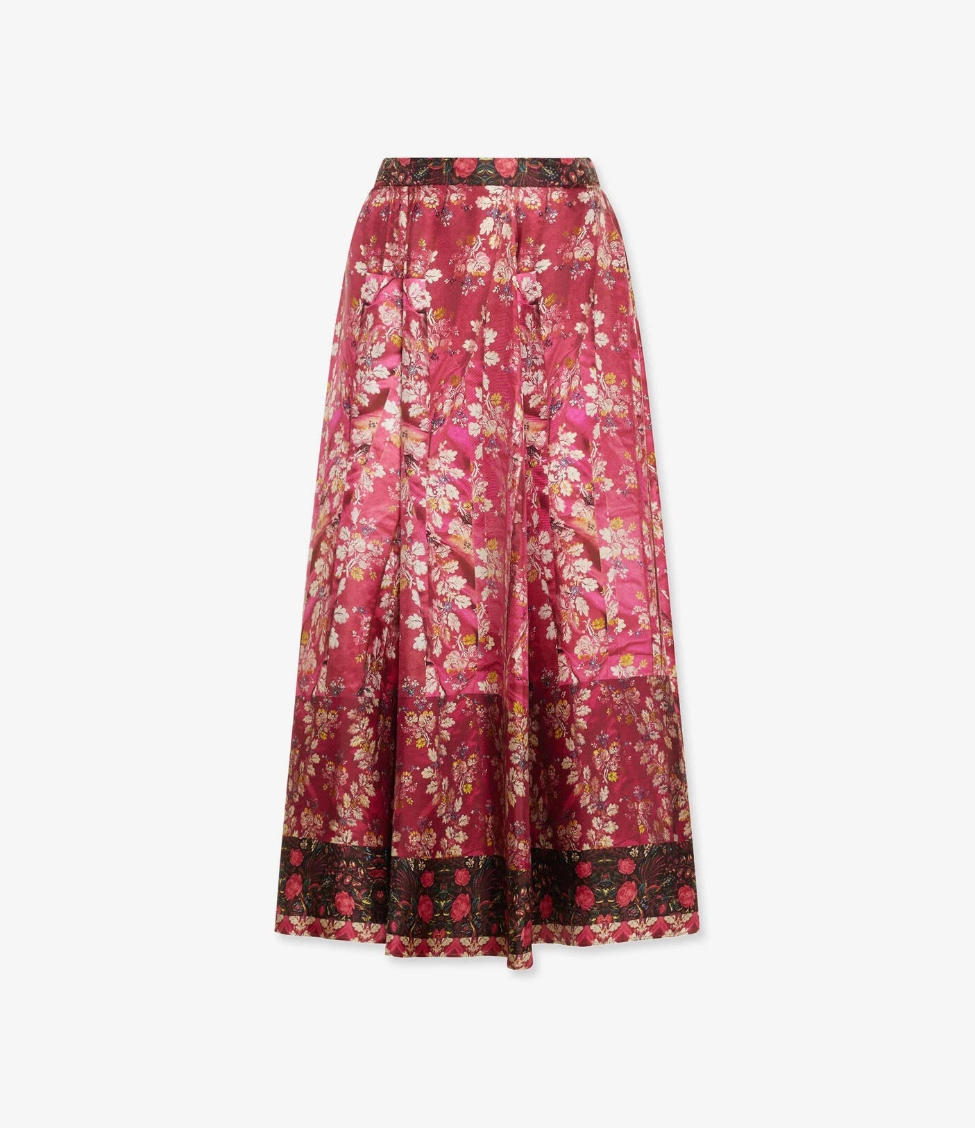 Pierre - Louis Mascia Aloe A - Line silk Skirt Rosa Damasco - Den Lille Ida - Pierre - Louis Mascia