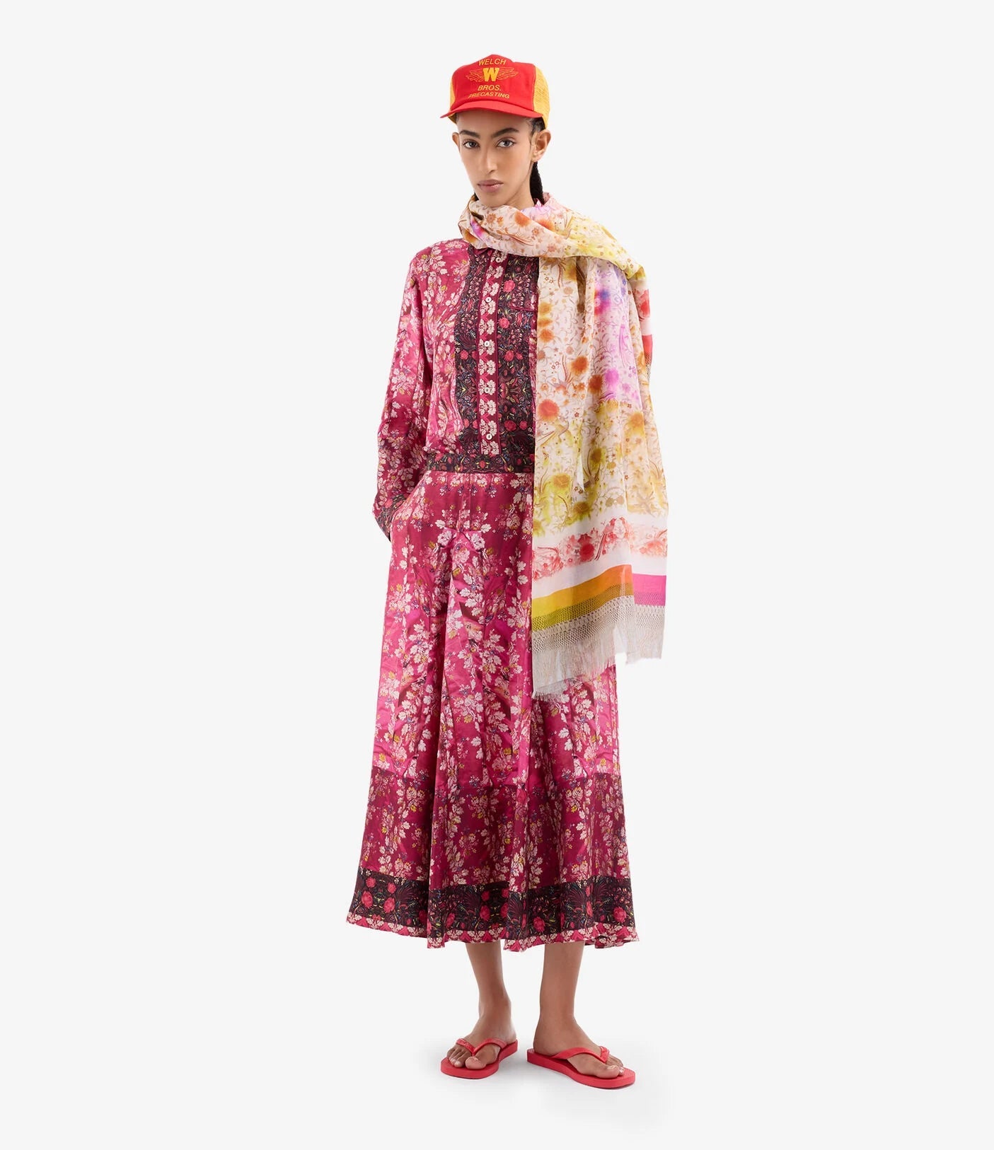 Pierre - Louis Mascia Aloe A - Line silk Skirt Rosa Damasco - Den Lille Ida - Pierre - Louis Mascia