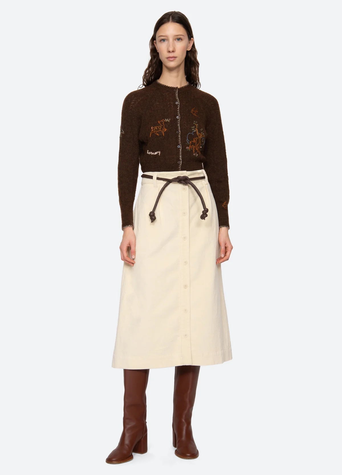 Sea New York Carine Corduroy Button Down Skirt - Den Lille Ida - Sea New York