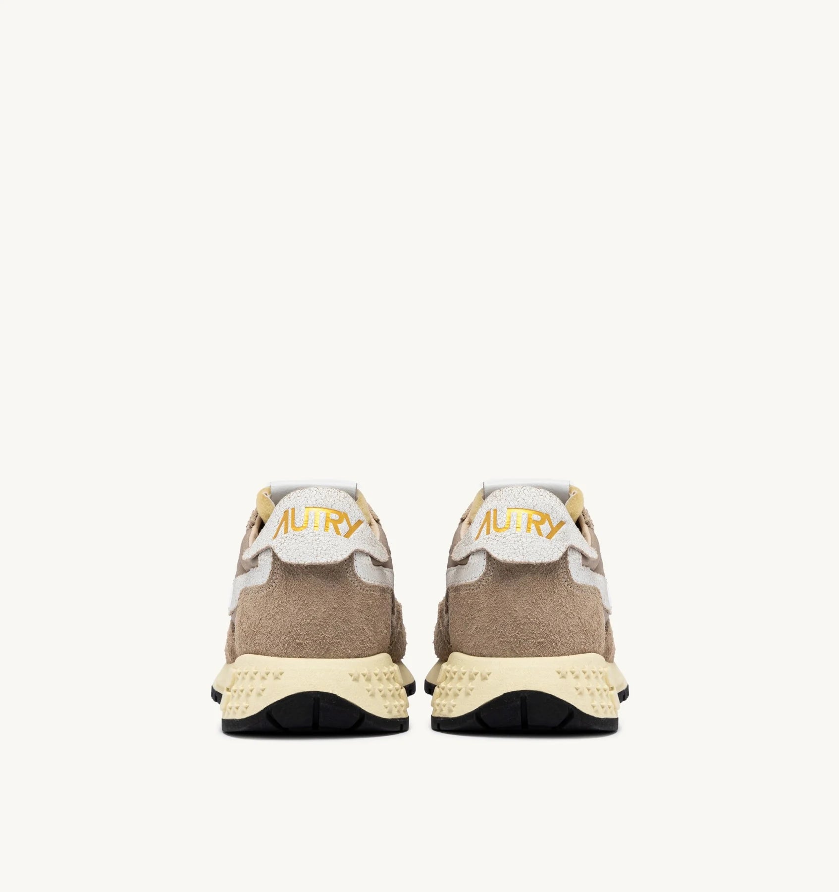 AUTRY REELWIND LOW SNEAKERS IN PEPPER AND WHITE SUEDE AND NYLON