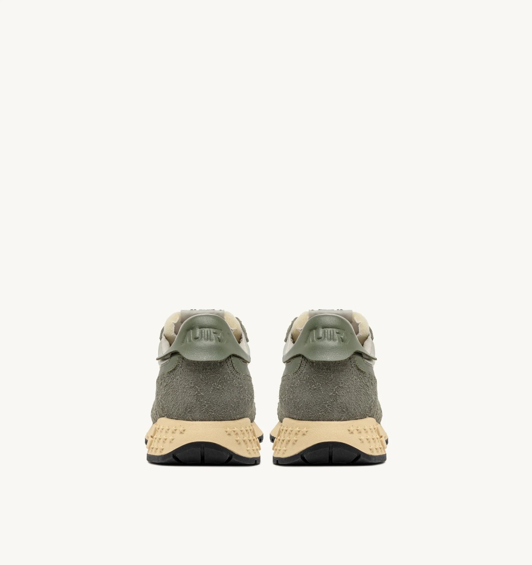 AUTRY SNEAKERS REELWIND LOW SNEAKERS IN HUNTER AND PELICAN NYLON SUEDE AND LEATHER