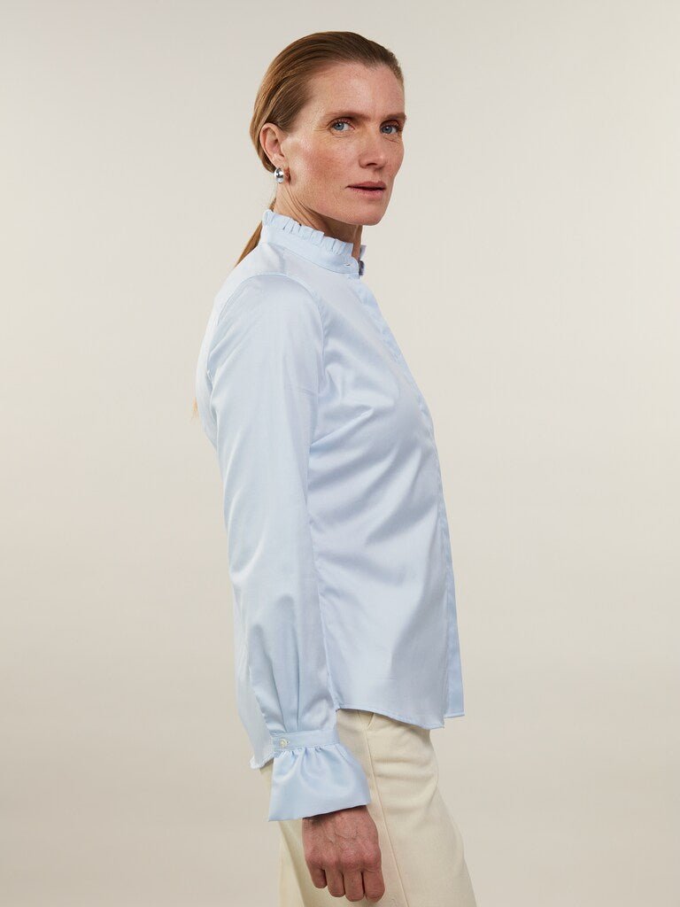 Stenströms Darya Light Blue Frill Blouse - Den Lille Ida - Stenströms