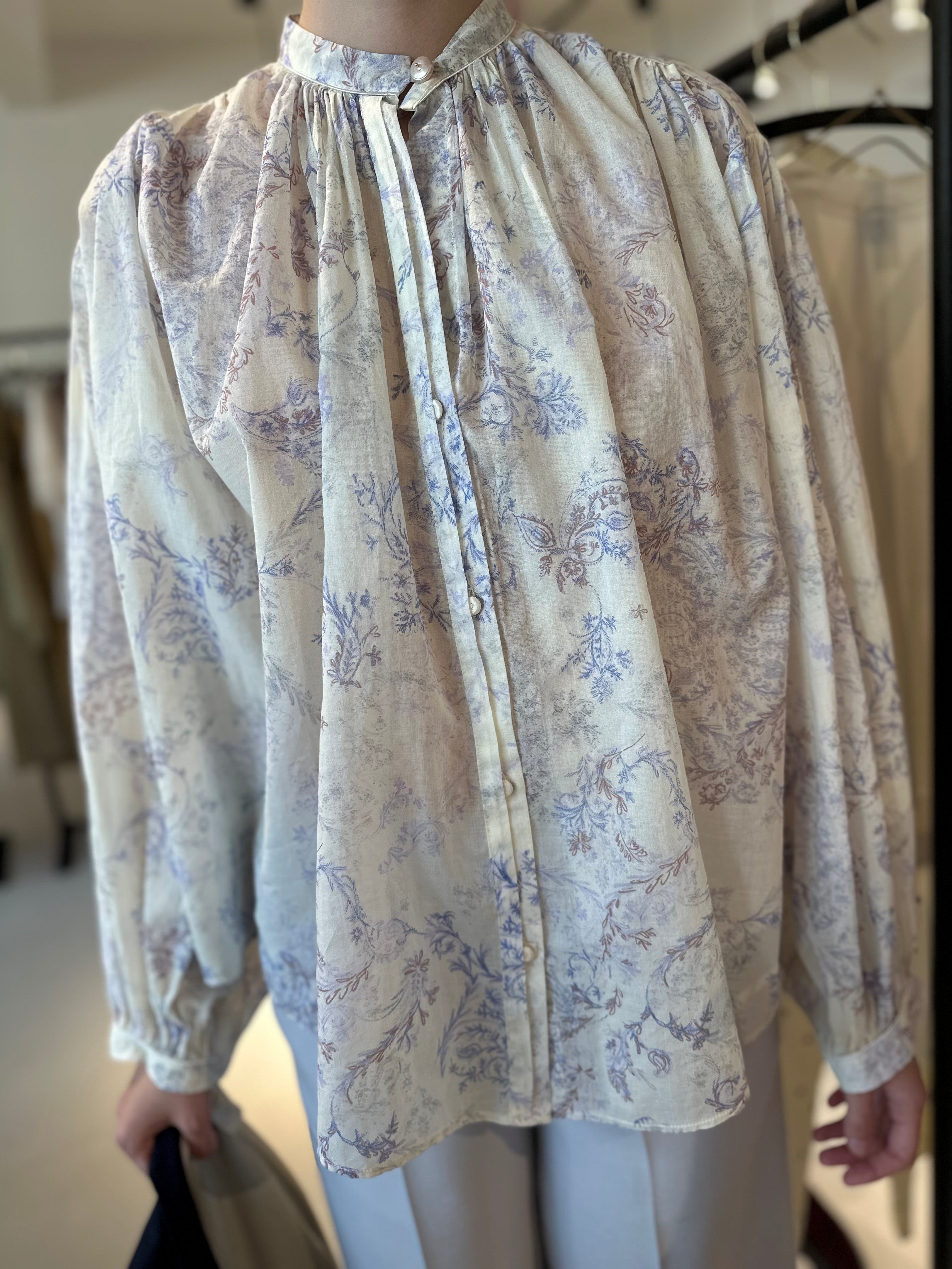 forte_forte cotton voile bohemian shirt glicine