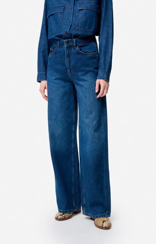 Vanessa Bruno Bilbao Jeans High Waisted Wide Leg Royal - Den Lille Ida - Vanessa Bruno