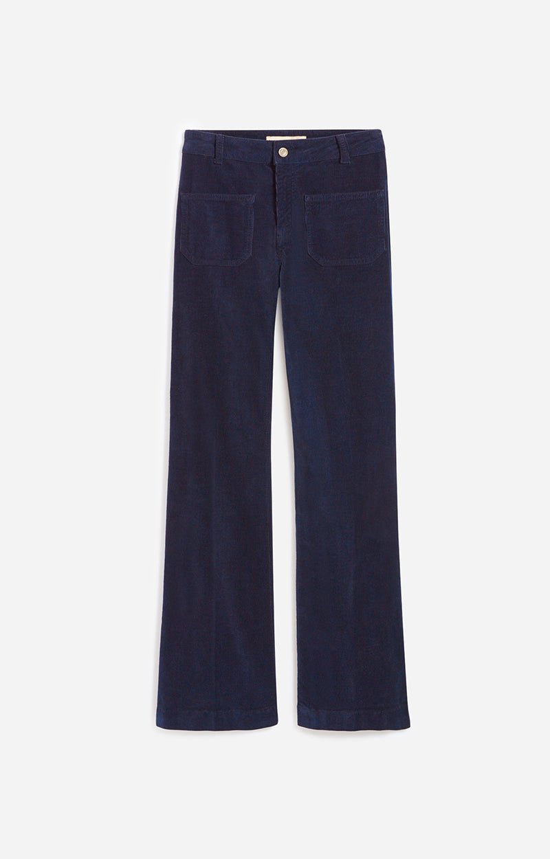 Vanessa Bruno Dompay Flared Jeans Fløjl Marine - Den Lille Ida - Vanessa Bruno