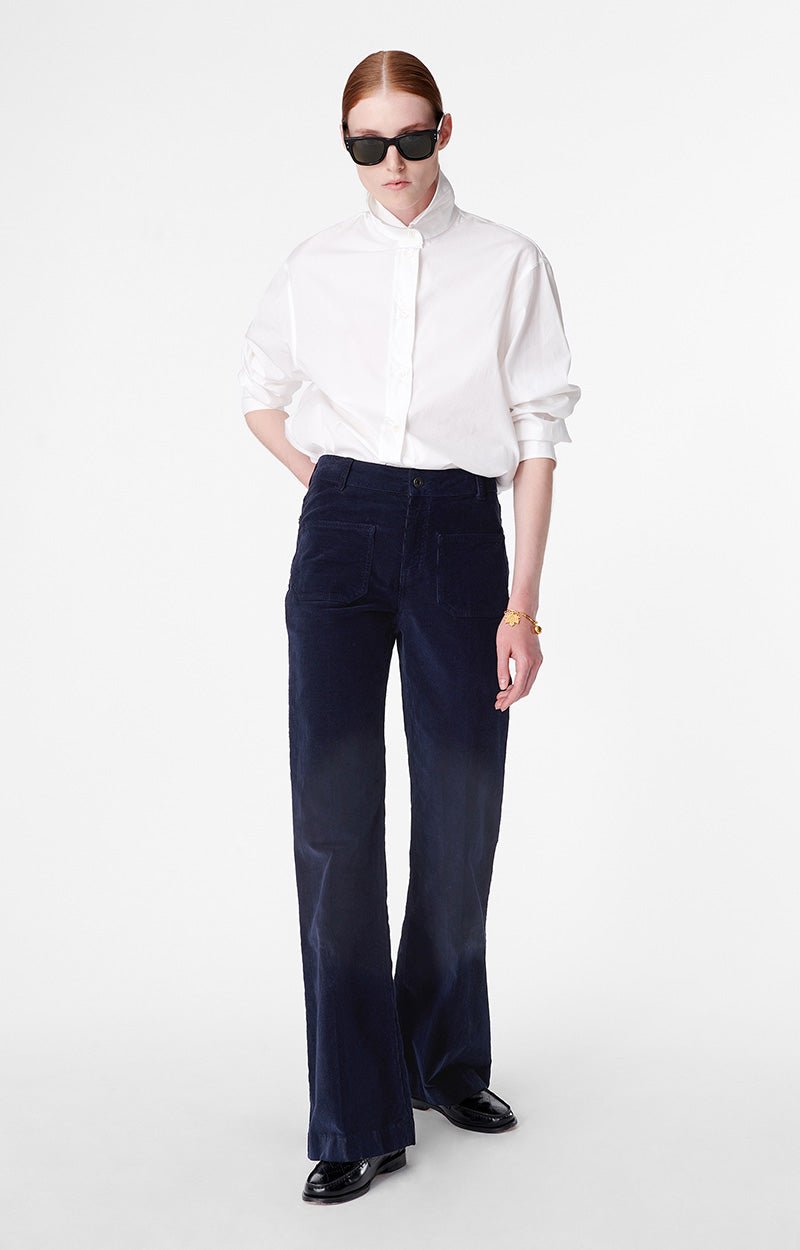 Vanessa Bruno Dompay Flared Jeans Fløjl Marine - Den Lille Ida - Vanessa Bruno
